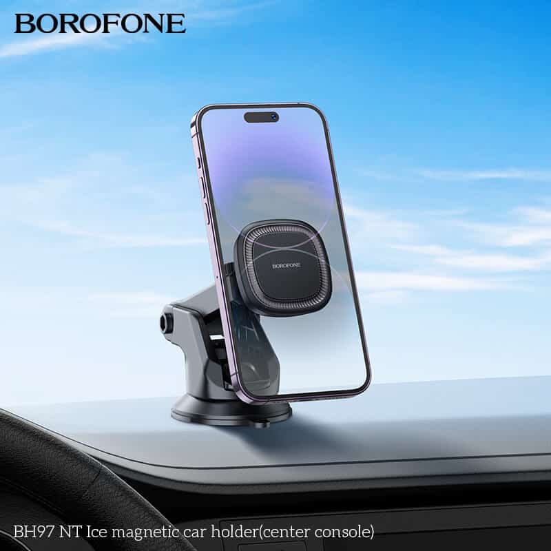 Borofone BH97 Strong Magnetic With Suction Windshield /Dashboard Car Mount Mobile Phone Holder For iPhone /Samsung/Oppo/Nokia/Moto/Google Borofone BH97 Strong Magnetic With Suction Windshield /Dashboard Car Mount Mobile Phone Holder For iPhone /Samsung/Oppo/Nokia/Moto/Google